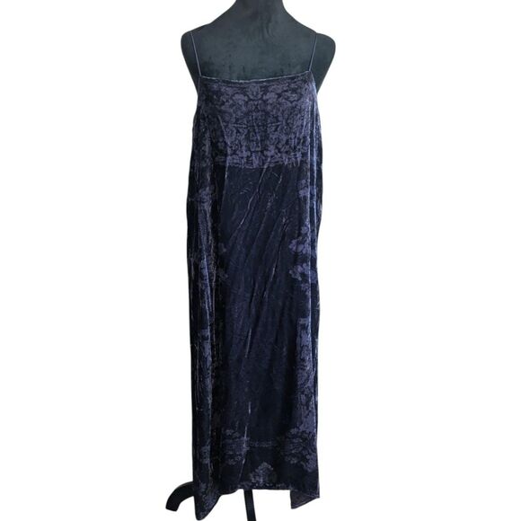 Anthropologie Dresses & Skirts - Anthropologie Floreat Whimsigoth Velvet Silk Blend Midi Slip Dress Purple M